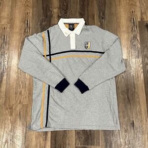 Vintage Def Jam University Colorblock Striped Rugby Shirt Y2K XL